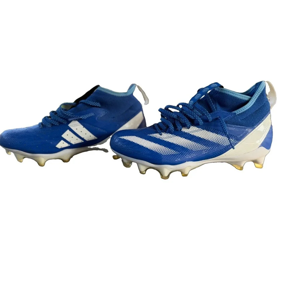 Adidas ADIZERO FOOTBALL CLEATS Men's Size 9 1/2 Royal Blue/White